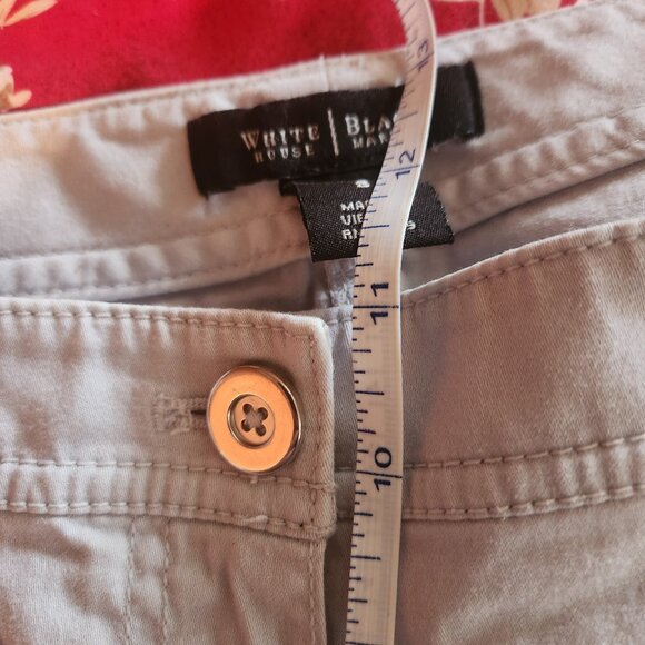C13  Bling Cargo Pants w/ roll-up cuffs 6 Pockets Stretchy White House Black Mkt - Picture 10 of 11